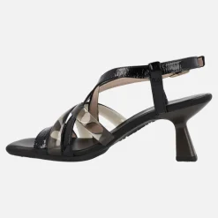 Sandalias de tiras en combinado de piel y vinilo Hispanitas