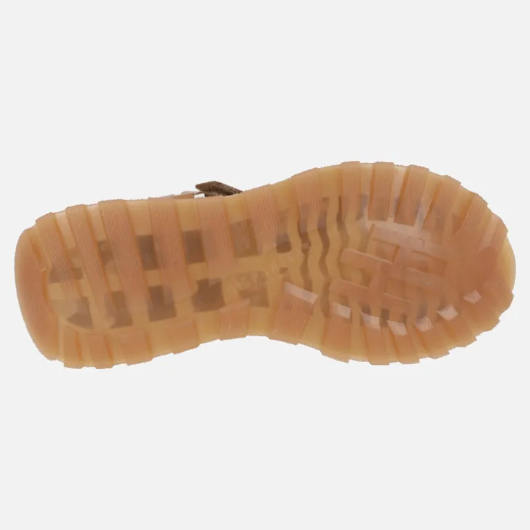 Sandalias deportivas en piel cuero con cierre de velcro Maui