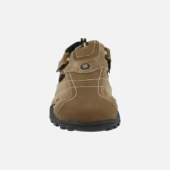 Sandalias deportivas marrones para hombre con cierre de velcro