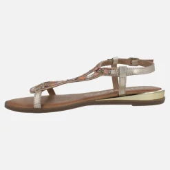 Sandalias doradas con pedrería Mulion