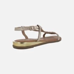 Sandalias doradas con pedrería Mulion