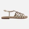 Sandalias doradas de piel trenzada Yakima