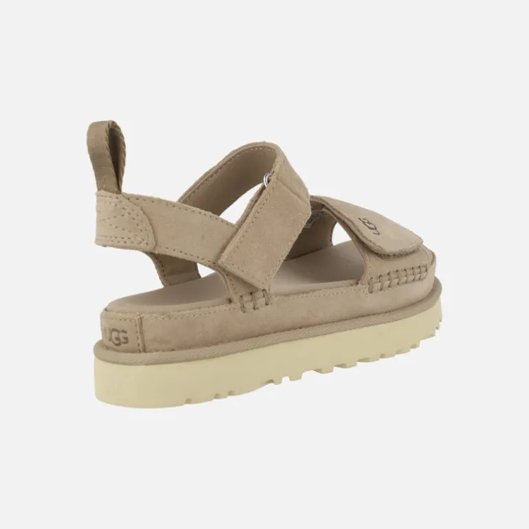 Sandalias en ante beige con cierre de velcro Ugg Goldenstar