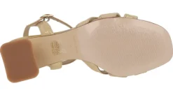 Sandalias en ante camel con estrellas doradas