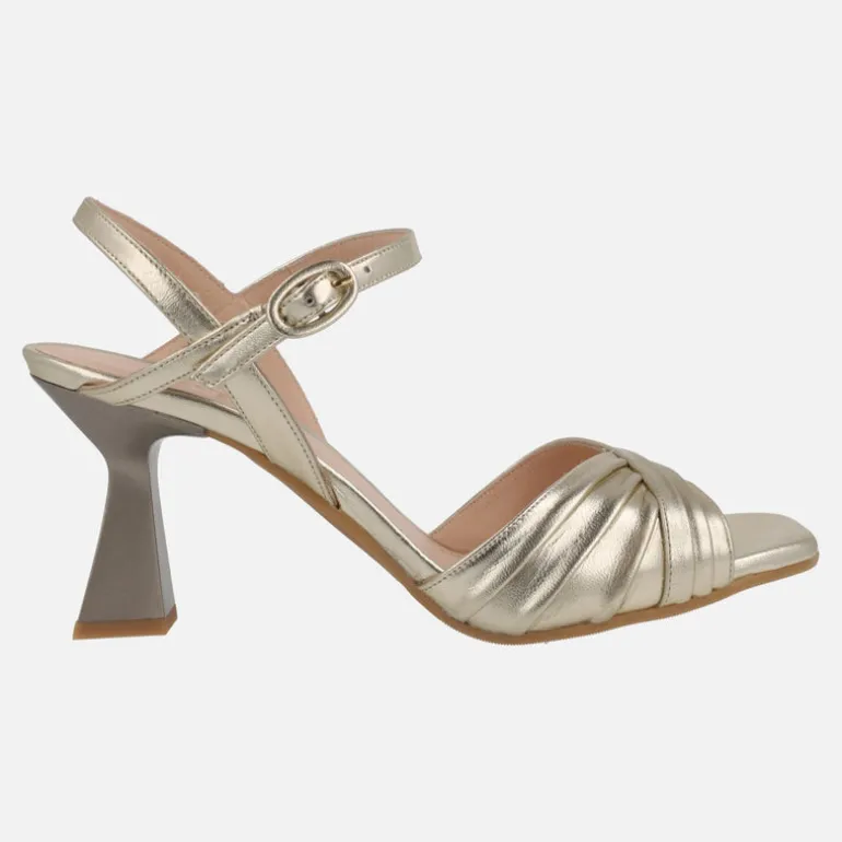 Sandalias en piel metalizada dorada Glisus cava