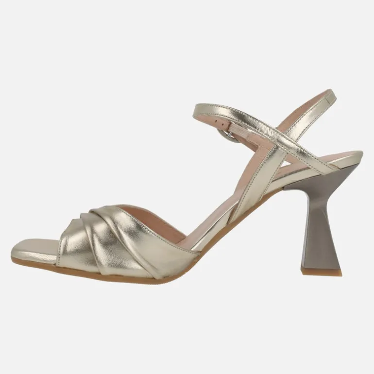 Sandalias en piel metalizada dorada Glisus cava