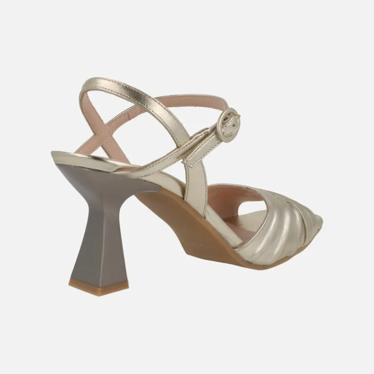 Sandalias en piel metalizada dorada Glisus cava