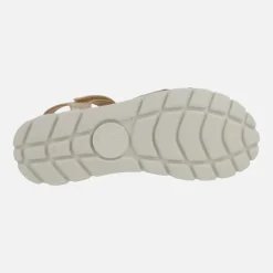 Sandalias en piel metalizada oro con cierre de velcro Sulia Shine