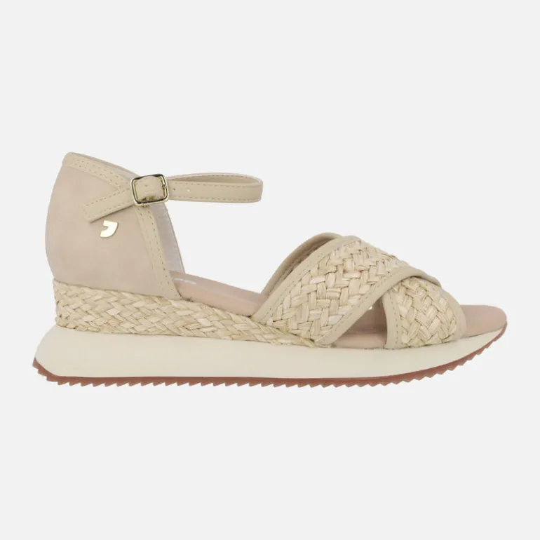 Sandalias en rafia beige para mujer Rinsey