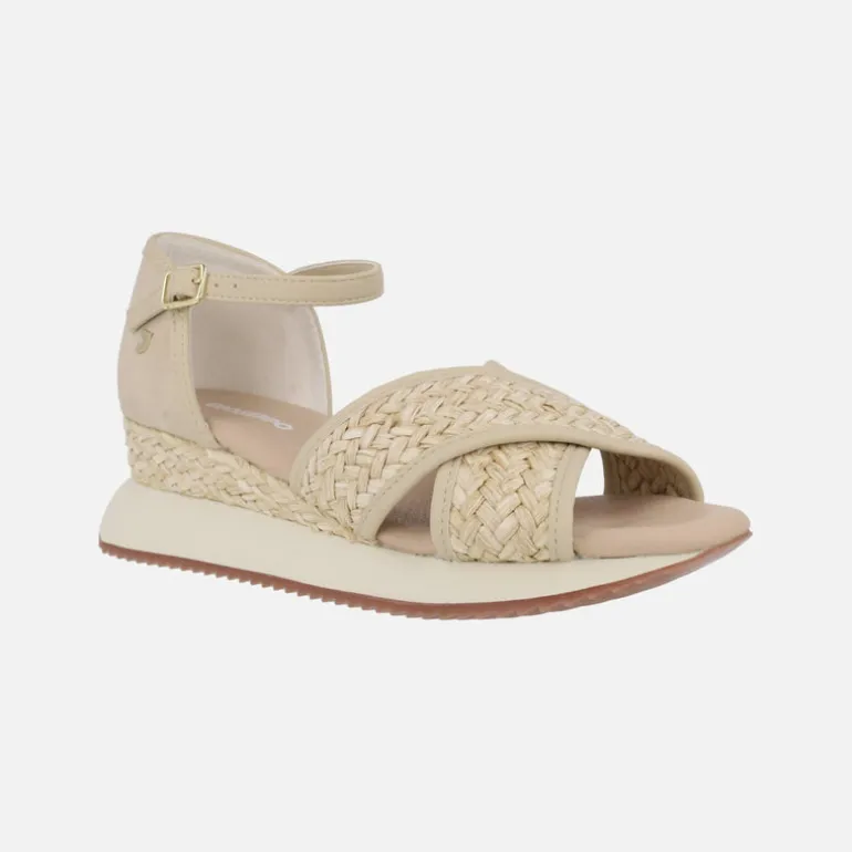 Sandalias en rafia beige para mujer Rinsey