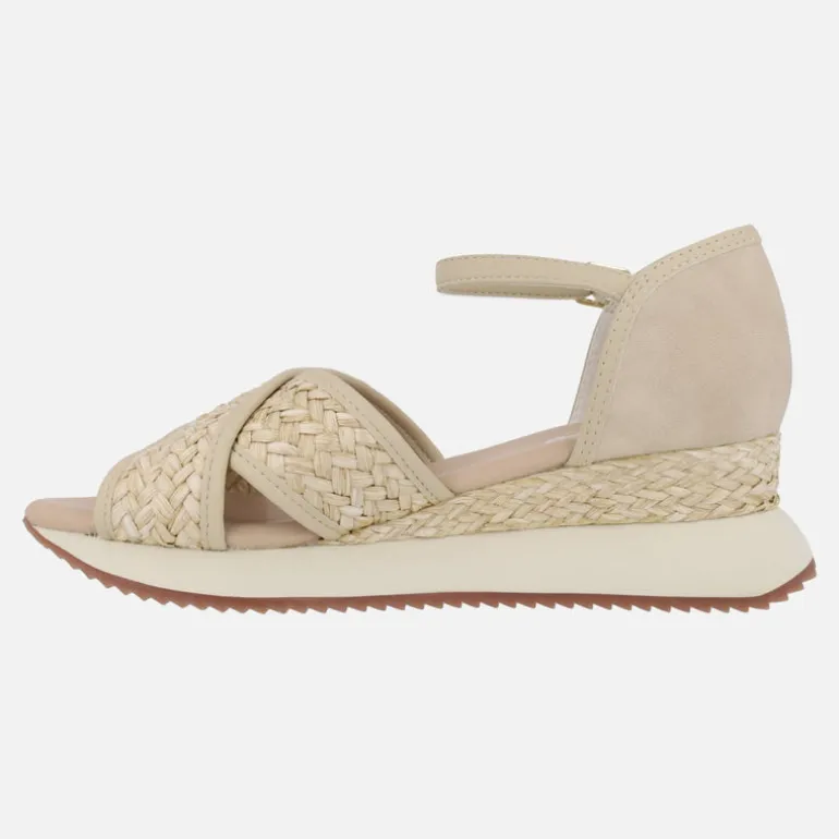Sandalias en rafia beige para mujer Rinsey
