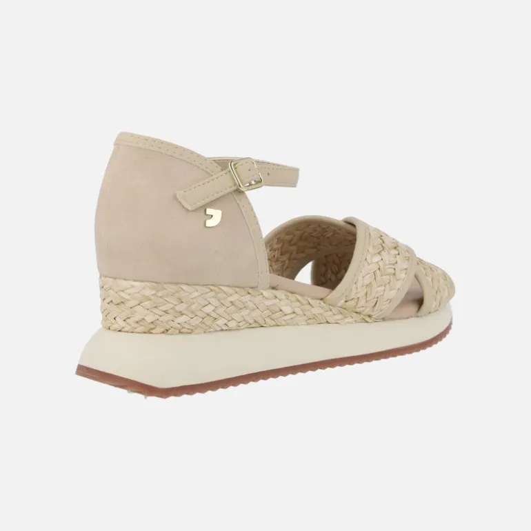 Sandalias en rafia beige para mujer Rinsey