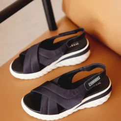 Sandalias en tejido acolchado para mujer Jena