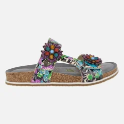 Sandalias estilo bio con estampado de flores Brcyano 224 gris