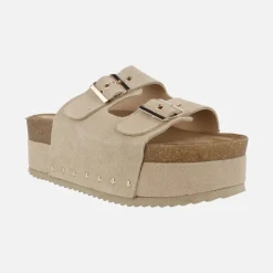 Sandalias estilo bio con plataforma XL y hebillas