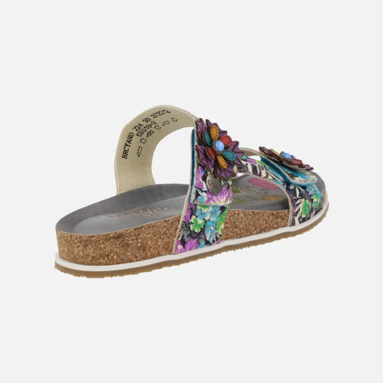 Sandalias estilo bio con estampado de flores Brcyano 224 gris