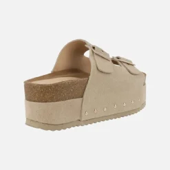Sandalias estilo bio con plataforma XL y hebillas