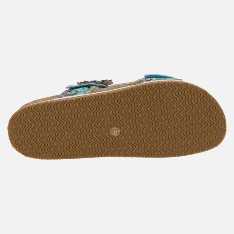 Sandalias estilo bio con estampado de flores Brcyano 224 gris