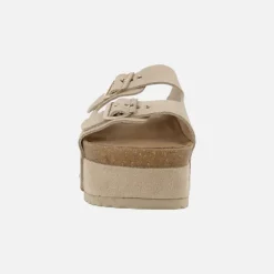 Sandalias estilo bio con plataforma XL y hebillas