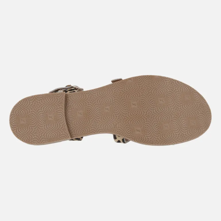 Sandalias estilo romanas en animal print leopardo con hebillas