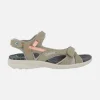 Sandalias Finisterre 04 en tejido beige con cierre de velcros