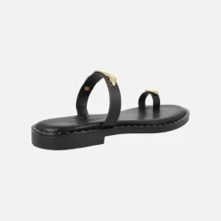 Sandalias griegas tipo esclavas en Negro