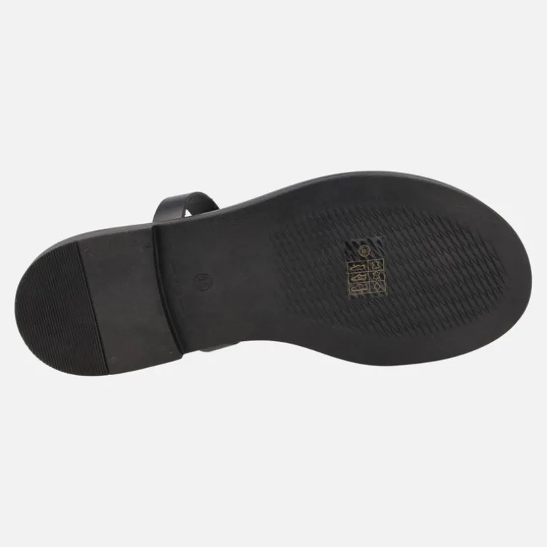 Sandalias griegas tipo esclavas en Negro