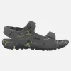 Sandalias grises para hombre con cierres de velcro Jerez 01