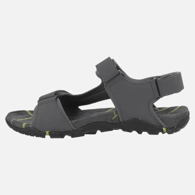 Sandalias grises para hombre con cierres de velcro Jerez 01