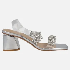 Sandalias Joya con pedrería y vinilo