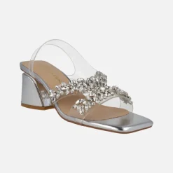 Sandalias Joya con pedrería y vinilo