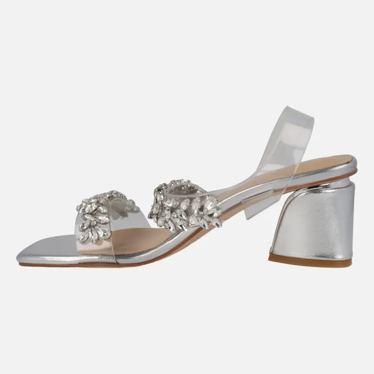 Sandalias Joya con pedrería y vinilo