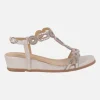 Sandalias joya en combinado de pedrería rosa