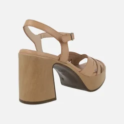 Sandalias Marisol Sand con tacón y plataforma