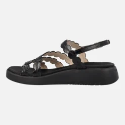 Sandalias Motril en piel acharolada con planta Memorygel