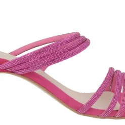 Sandalias mules de ante con tiras de strass Paola
