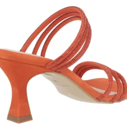 Sandalias mules de ante con tiras de strass Paola