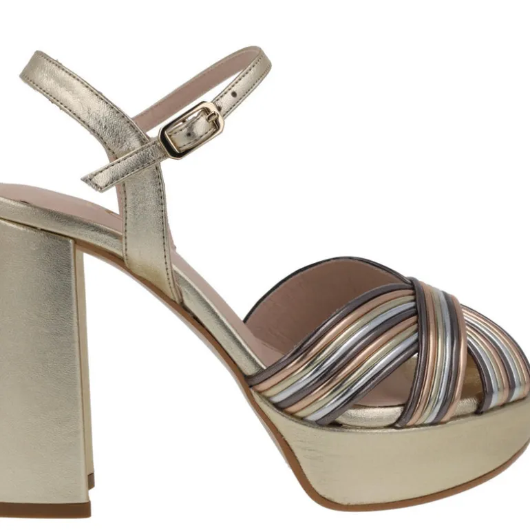 Sandalias multicolor con plataforma para mujer Titur