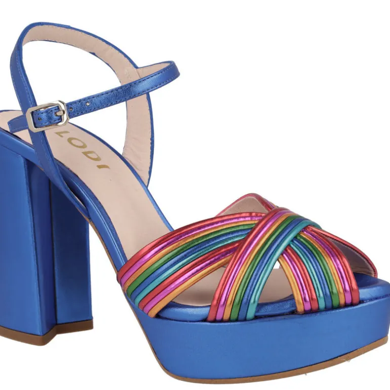 Sandalias multicolor con plataforma para mujer Titur