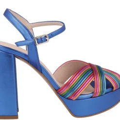 Sandalias multicolor con plataforma para mujer Titur