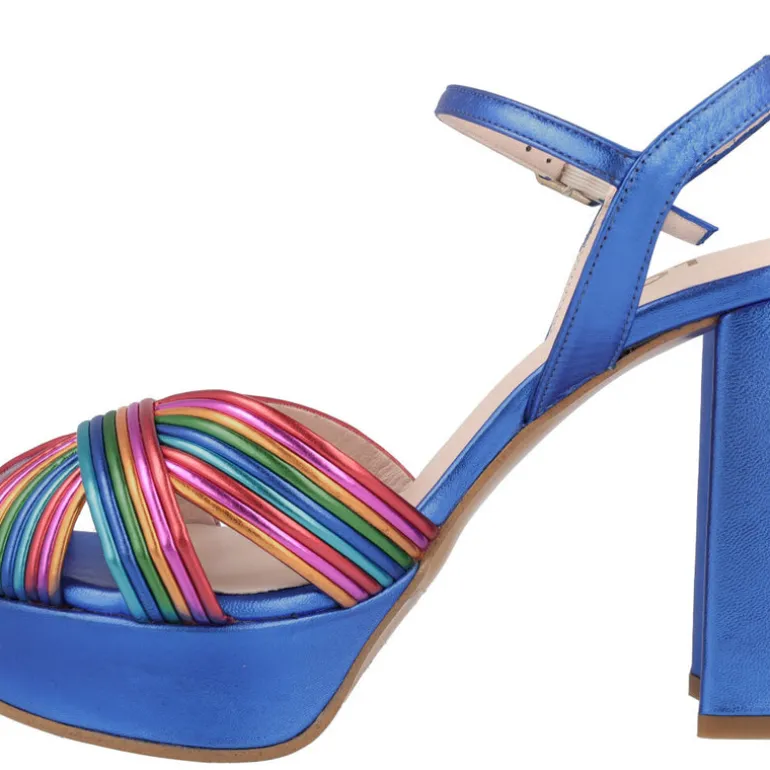Sandalias multicolor con plataforma para mujer Titur