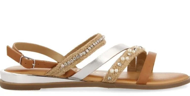 Sandalias multimaterial Baneins cuero