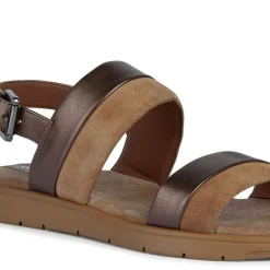 Sandalias multimaterial Dandra Bronce camel