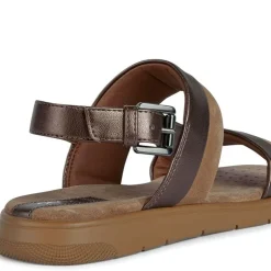Sandalias multimaterial Dandra Bronce camel