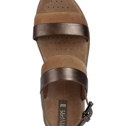 Sandalias multimaterial Dandra Bronce camel