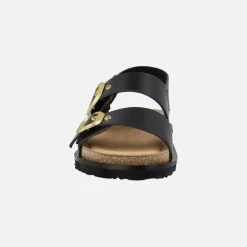 Sandalias negras con hebillas doradas y tira al talón Bolus 252