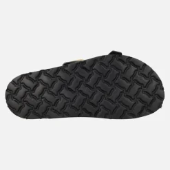 Sandalias negras con hebillas doradas y tira al talón Bolus 252