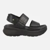 Sandalias negras de piel con plataforma Noah