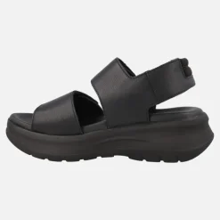 Sandalias negras de piel con plataforma Noah