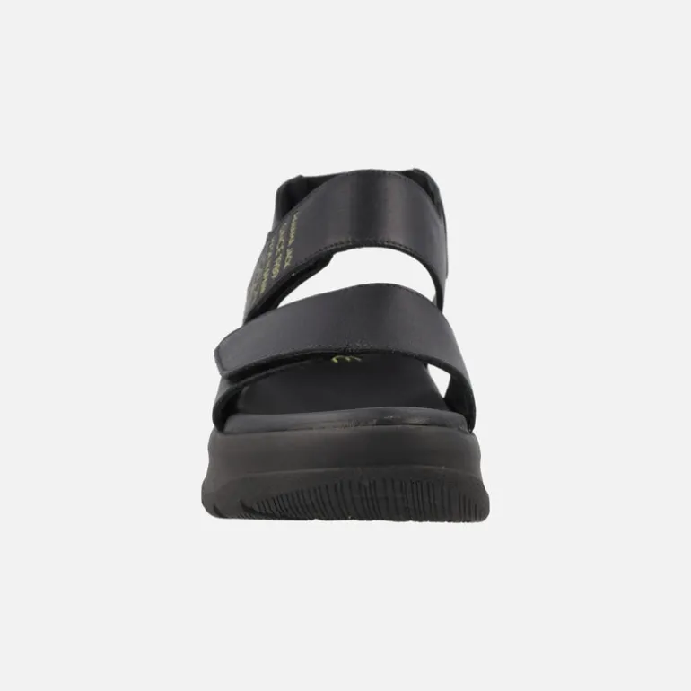 Sandalias negras de piel con plataforma Noah